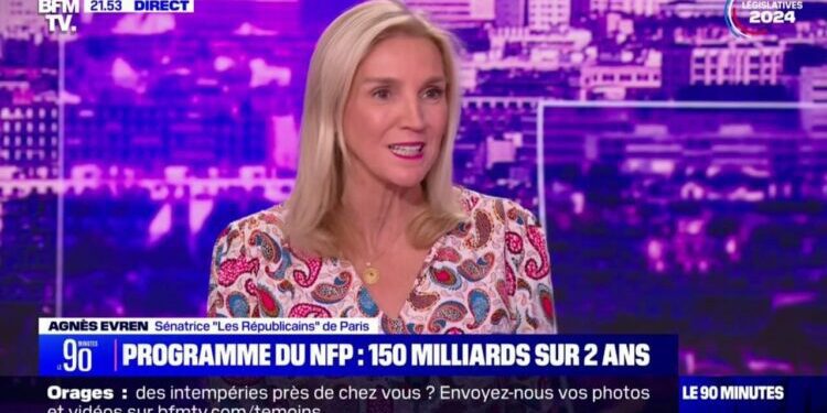 "Ce programme économique", du Nouveau Front populaire, "démontre à quel point c'est l'extrême gauche, c'est La France insoumise qui domine", affirme Agnès Evren (LR)