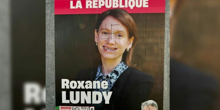 Des tags nazis sur les affiches d’une candidate du Nouveau Front populaire : « La parole raciste se libère »