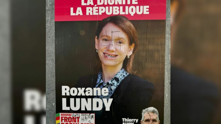 Des tags nazis sur les affiches d’une candidate du Nouveau Front populaire : « La parole raciste se libère »