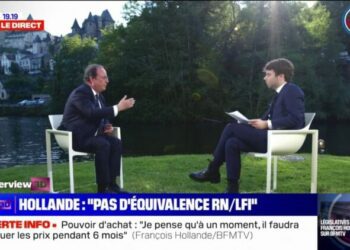 "Emmanuel Macron n'a pas tenu son rôle", estime François Hollande, candidat Nouveau Front populaire en Corrèze