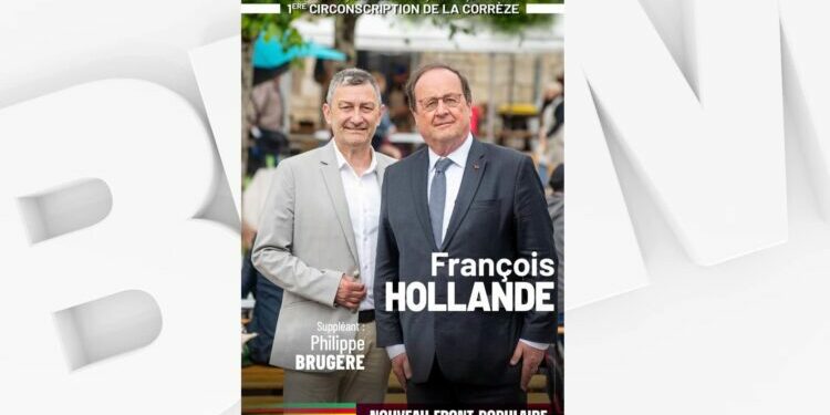 François Hollande dévoile son affiche estampillée Nouveau Front populaire