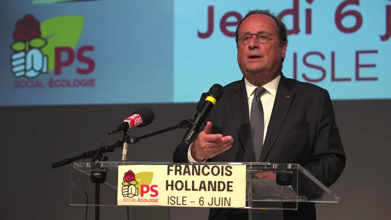 François Hollande dans un meeting à Isle le 6 juin dernier