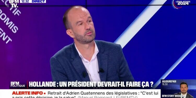 François Hollande sous la bannière du Nouveau Front populaire : "Je trouve sa candidature incongrue et absolument incohérente", Manuel Bompard