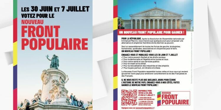 INFO BFMTV. Le premier tract de campagne du Nouveau Front populaire pour les législatives