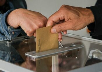 Un bureau de vote.