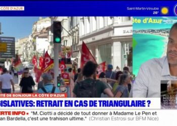 Olivier Salerno, candidat Nouveau Front populaire, "verra" s'il se retire en cas de triangulaire