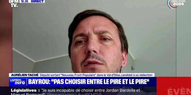 "Pour des millions de Français, Jean-Luc Mélenchon reste un phare", affirme Aurélien Taché, candidat NFP dans le Val-d'Oise