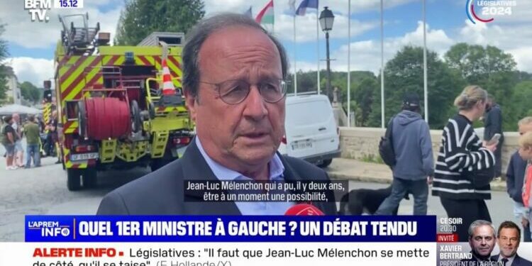 Si Jean-Luc Mélenchon "veut rendre service au Nouveau Front populaire, il faut qu'il se mette de côté", estime François Hollande