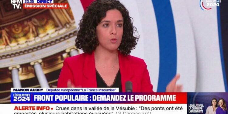 Si le Nouveau Front populaire arrive au pouvoir, "on ne multipliera pas les 49.3", assure Manon Aubry (LFI)