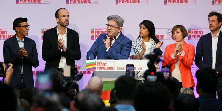 le Nouveau Front populaire obtient 28,1% des voix au premier tour, selon notre estimation Ipsos-Talan, mieux que la Nupes en 2022