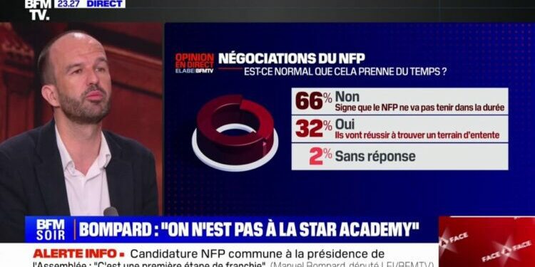 "C'est normal de prendre du temps pour travailler sur un dispositif sérieux", assure Manuel Bompard (LFI)