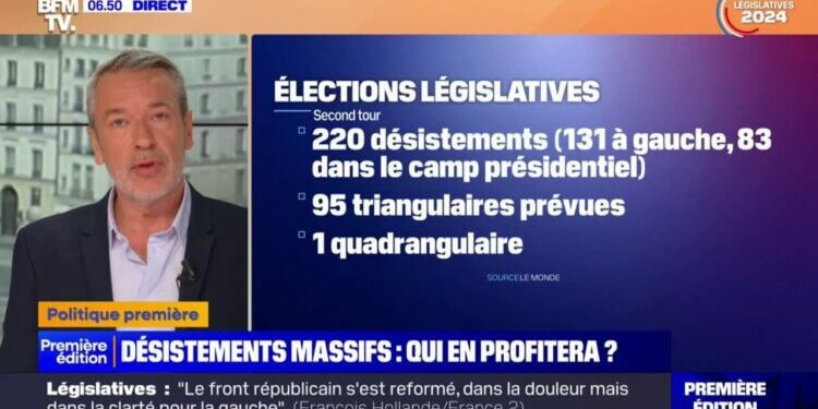 ÉDITO - Législatives: qui profitera réellement des nombreux désistements? - BFMTV