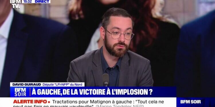 "J'ai été très déçu du refus du PS d'Huguette Bello", explique David Guiraud (député LFI-Nouveau Front populaire du Nord)
