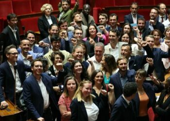 Les députés de La France insoumise au Palais-Bourbon le 9 juillet dernier.