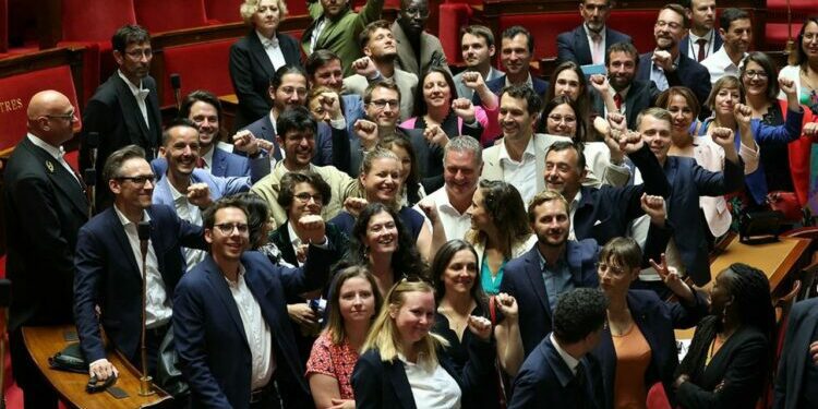 Les députés de La France insoumise au Palais-Bourbon le 9 juillet dernier.