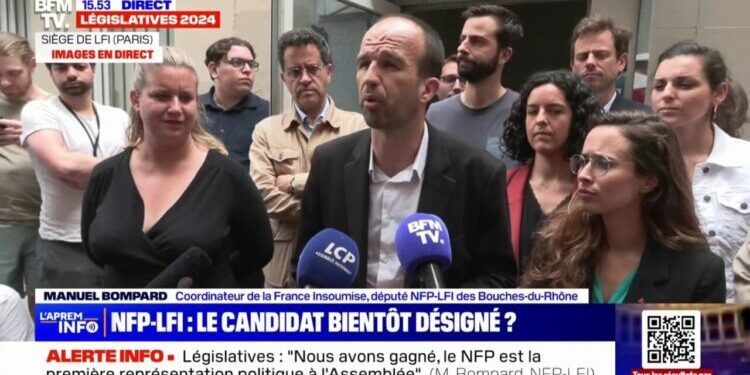 Le Nouveau Front populaire "se prépare à gouverner" et à appliquer leur "programme", assure Manuel Bompard