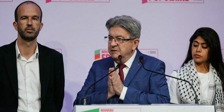 Jean-Luc Mélenchon, le leader de La France Insoumise, ce dimanche soir.