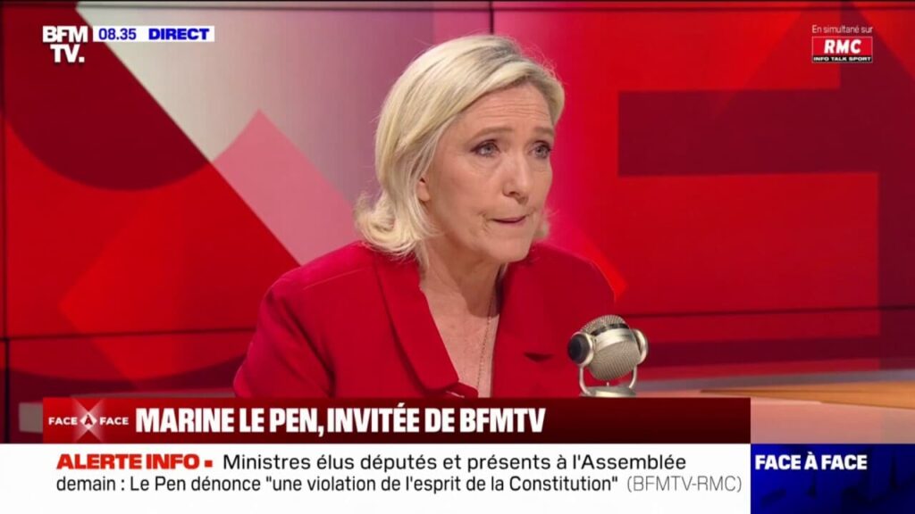 Marine Le Pen: "Tout est mieux qu'un gouvernement du Nouveau Front populaire" - BFMTV