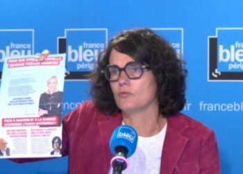 Christelle Druillole, la candidate socialiste du Nouveau Front Populaire a confronté la candidate RN et son tract distribué sur les marchés.