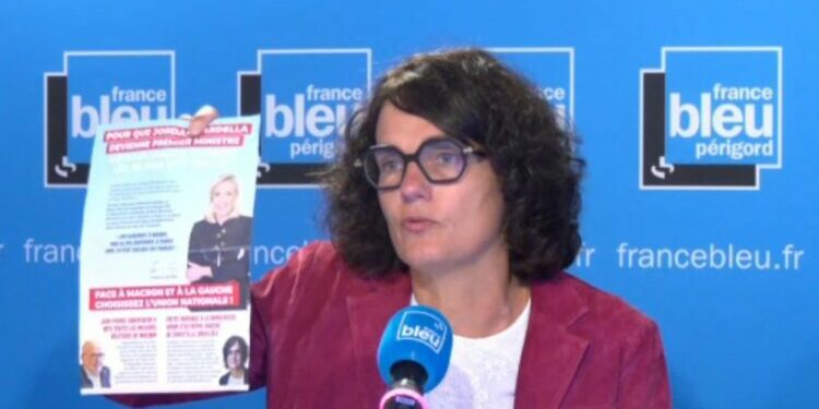 Christelle Druillole, la candidate socialiste du Nouveau Front Populaire a confronté la candidate RN et son tract distribué sur les marchés.