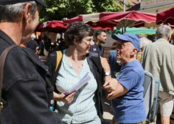 dans la première circonscription, le Nouveau front populaire fait son marché