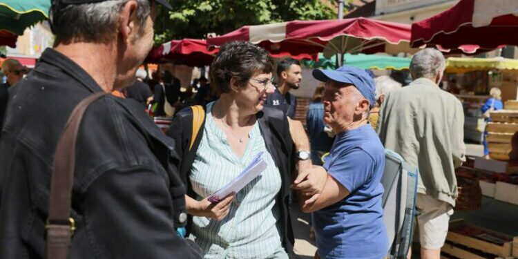 dans la première circonscription, le Nouveau front populaire fait son marché