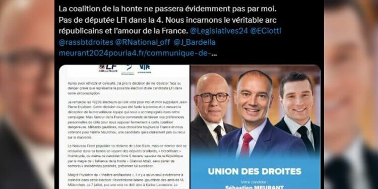 un candidat RN se retire pour faire barrage au Nouveau Front populaire