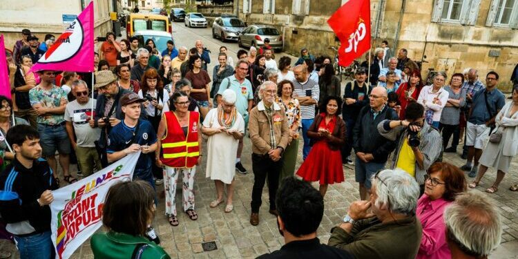 un rassemblement pour un gouvernement Nouveau Front populaire jeudi 18 juillet